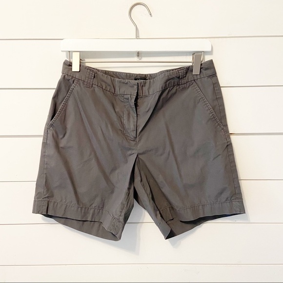 J.Crew | Gray Cotton Shorts Size 4 - Picture 1 of 7
